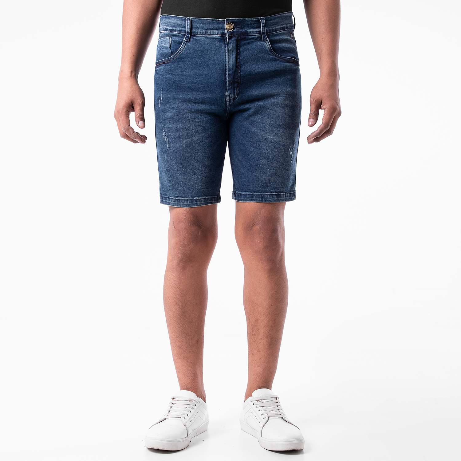 Short denim online blanco